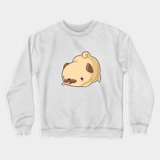 Kawaii pug dog excited Crewneck Sweatshirt